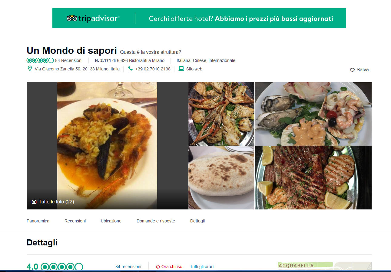 Tripadvisor recensioni