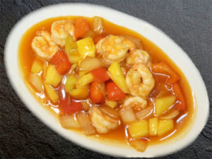 Gamberi in salsa curry