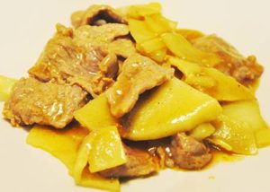 Vitello in salsa curry