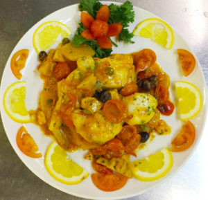 Pescatrice con carciofi e patate