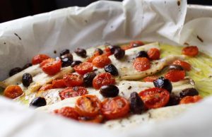 Branzino al forno con pomodoro