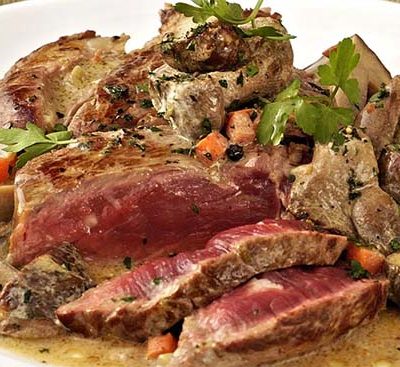 tagliata di filetto con porcini